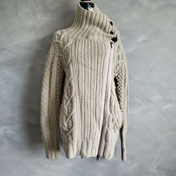 NICHOLAS K New York SWEATER COAT Cardigan Thick-Ply Heavy SHEEPMERE Wool Sz S - Picture 4 of 16